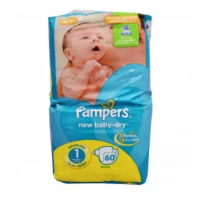 بامبرز حفاضات اطفال مقاس 1 جامبو 60ق