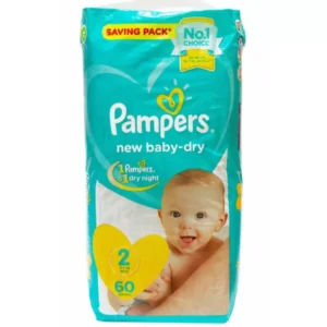 بامبرز حفاضات اطفال جامبو مقاس 2 * 60ق